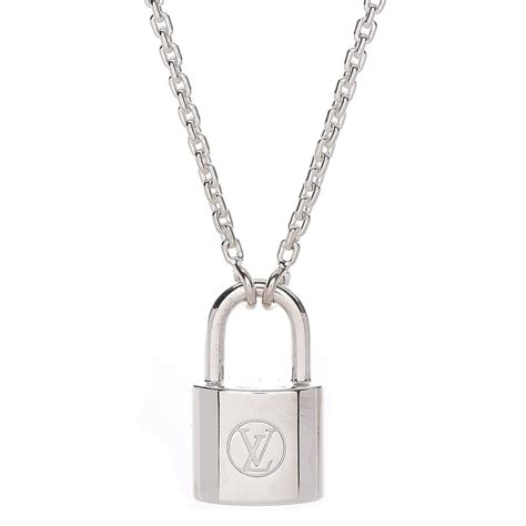 louis vuitton necklace lock silver|louis vuitton lockit necklace.